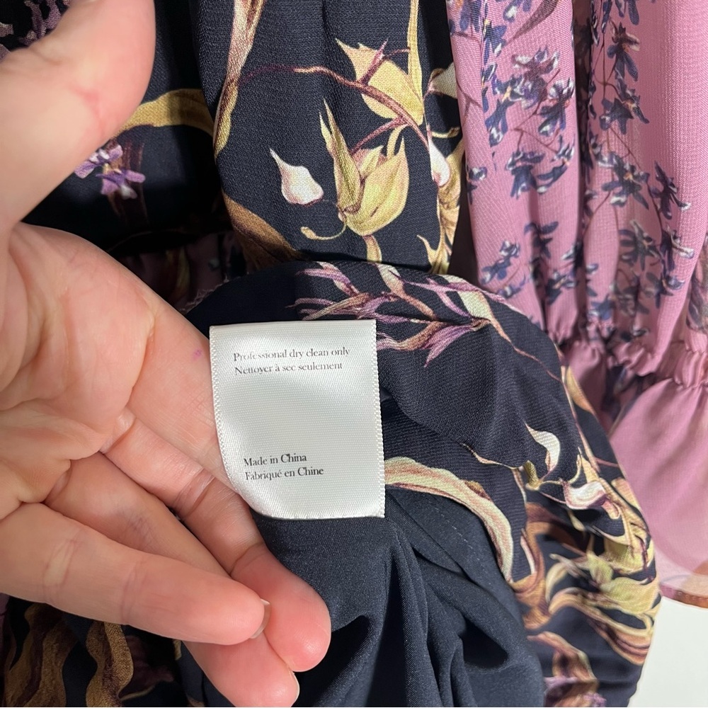 MARCHESA NOTTE Smocked Floral Mini Cocktail Dress - Picture 10 of 11